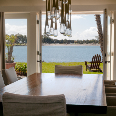 Presidential Suite Dining Table with waterfront view