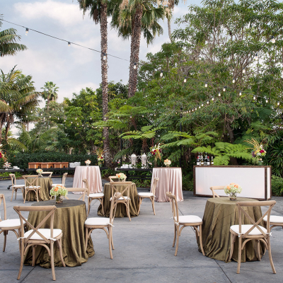 Mission Bay Patio with Event tables and chairs