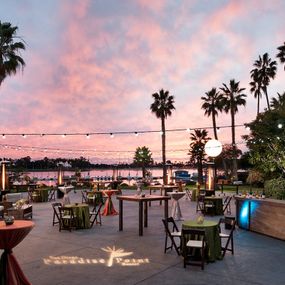 Paradise Terrace for outdoor events at sunset