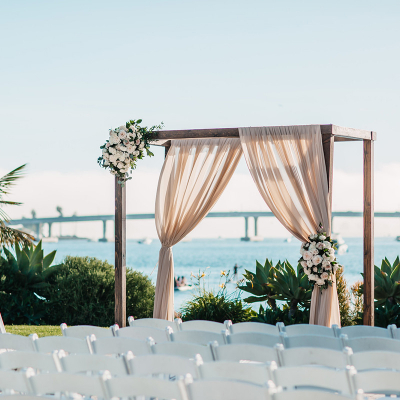Wedding altar with a view
