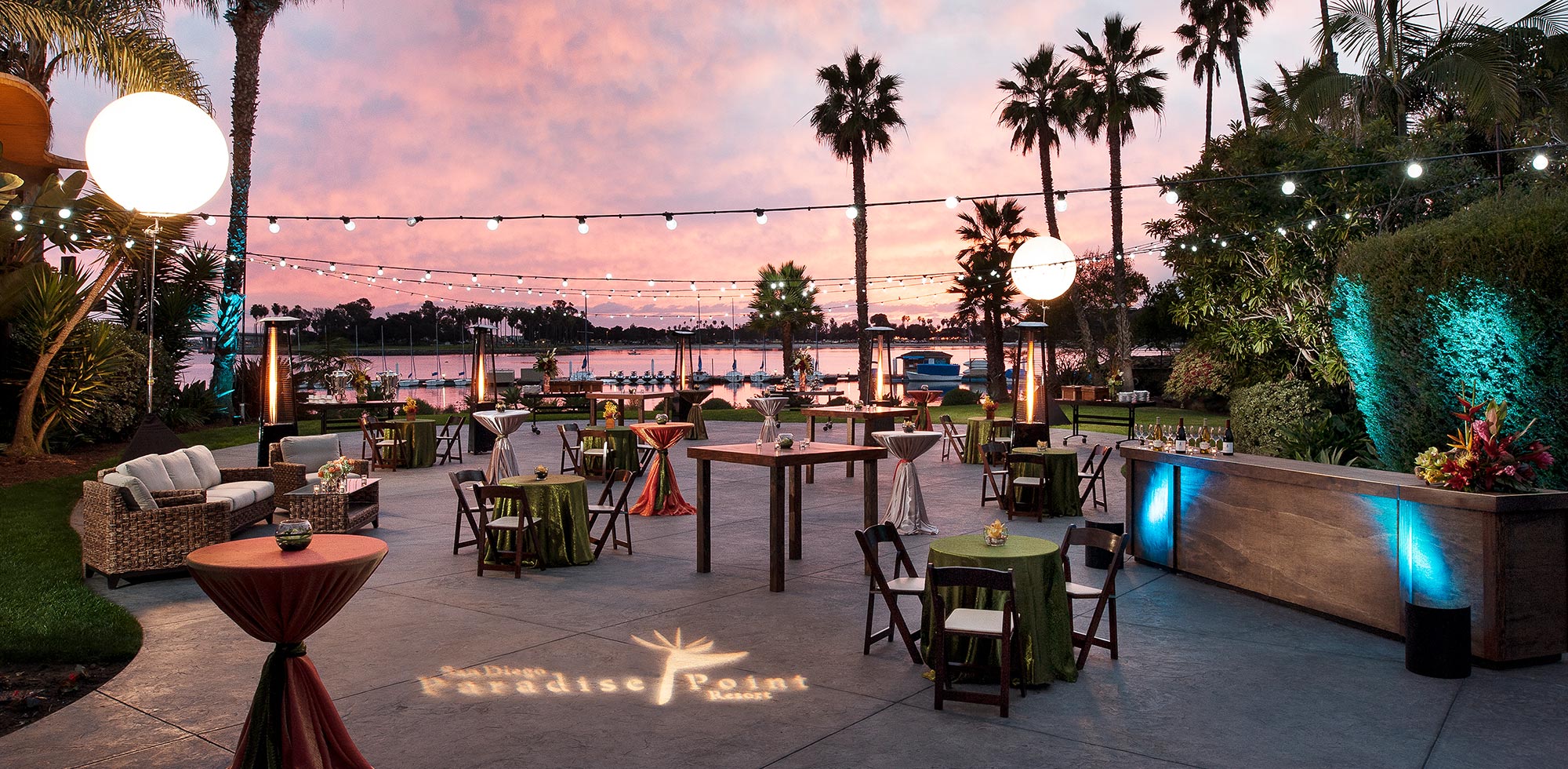 outdoor event space along mission bay