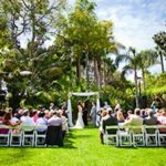 outdoor garden wedding ceremony