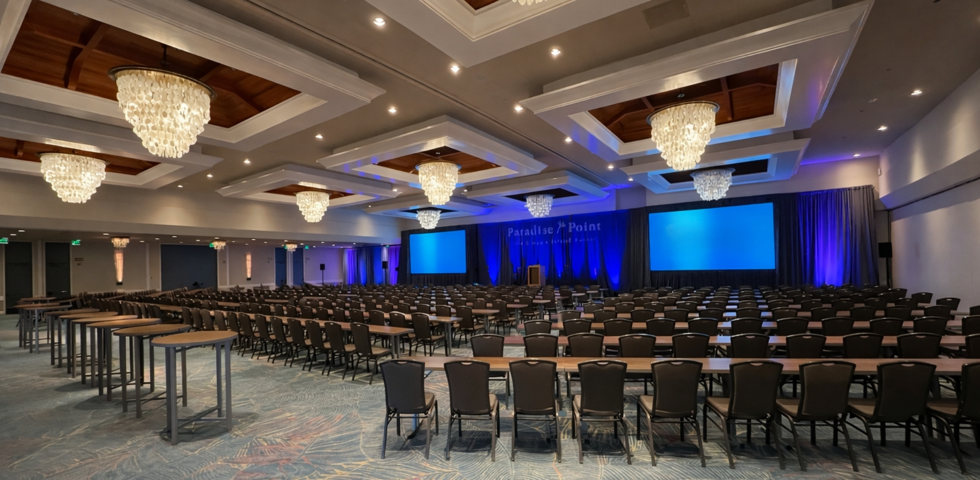meeting setup in banquet room