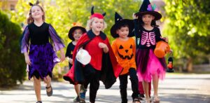 kids in costumes