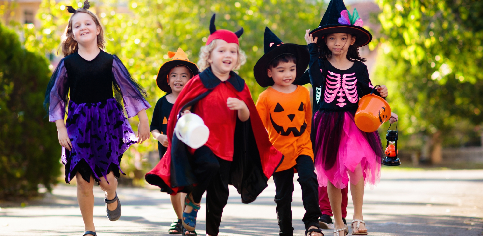 kids in costumes