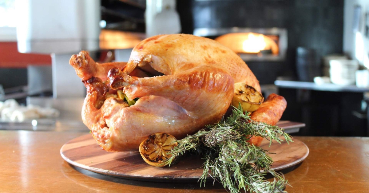 turkey in open style kitchen